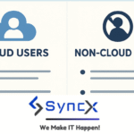 A detailed visual infographic comparing cloud users and non-cloud users in 2025, highlighting benefits, costs, scalability, and business performance metrics in a clean, blue-themed design.